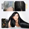 Hair Color Dye Shampoo Gray White Cover Natural Fast Dye Repair Dry Damaged Cleaning Nourishing Roots Restore Black Hair Shampoo 3