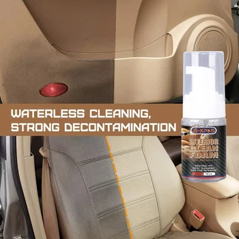 Car Interior Cleaning Foam Agent Remove The Interior Stains Car Seat Leather Carpet Plastic Cleaning Strong Decontamination 1