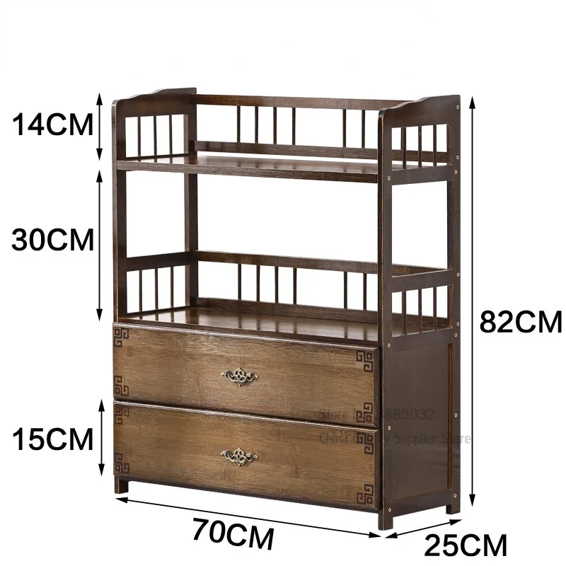 Natural Bamboo Sofa Side Table, Compact Tea Cabinet, Small Coffee Table, Versatile Tea Rack, Phone Corner Shelf