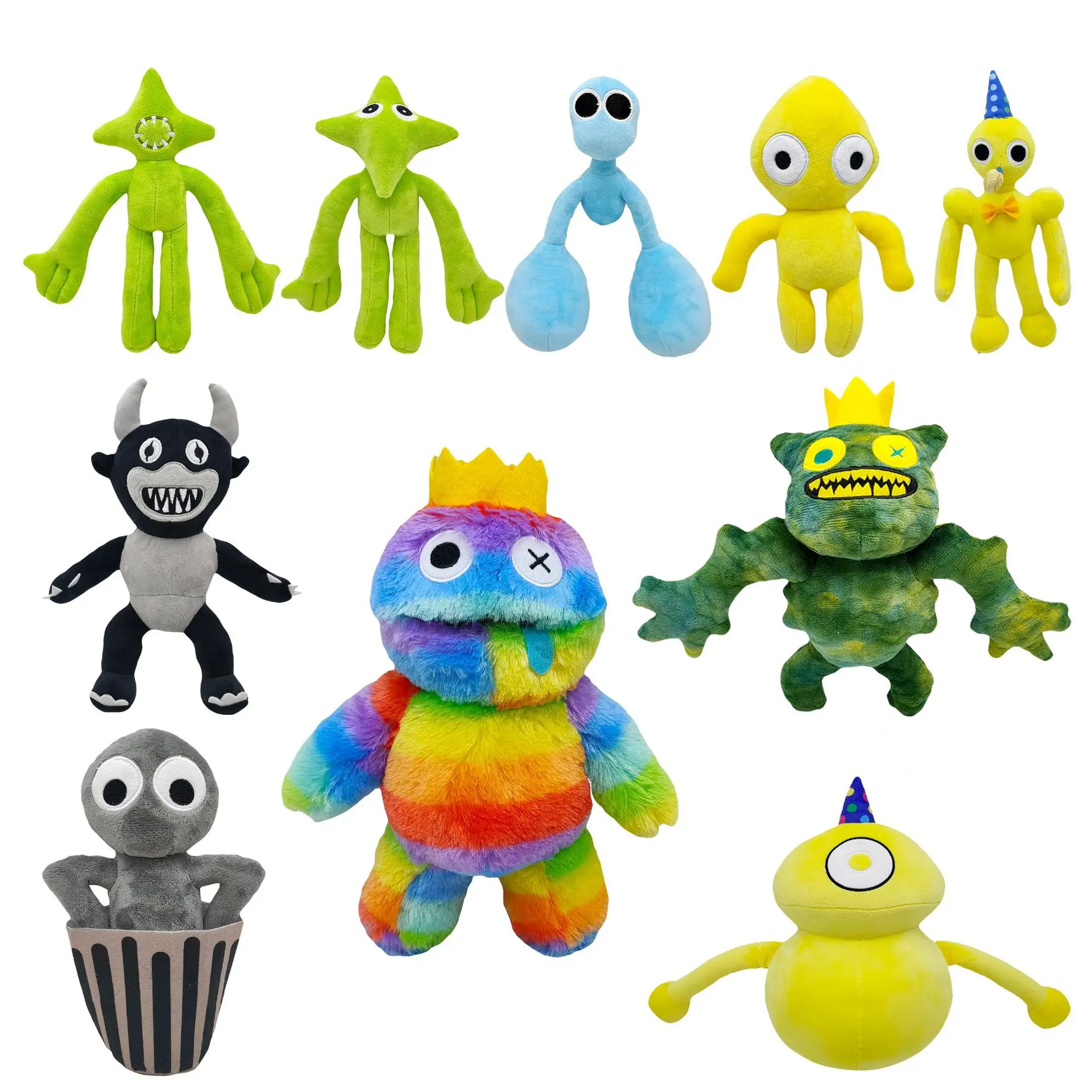 4Pcs, 11.8-15.7Inch,Rainbow Friends Plush Toy,Blue Plush，Green Plush…