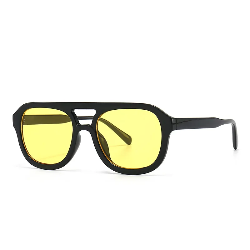 

865111 Cross-Border Foreign Trade New Modern Retro Square Flat Top Sunglasses Ins Style Street Shot Sunglasses