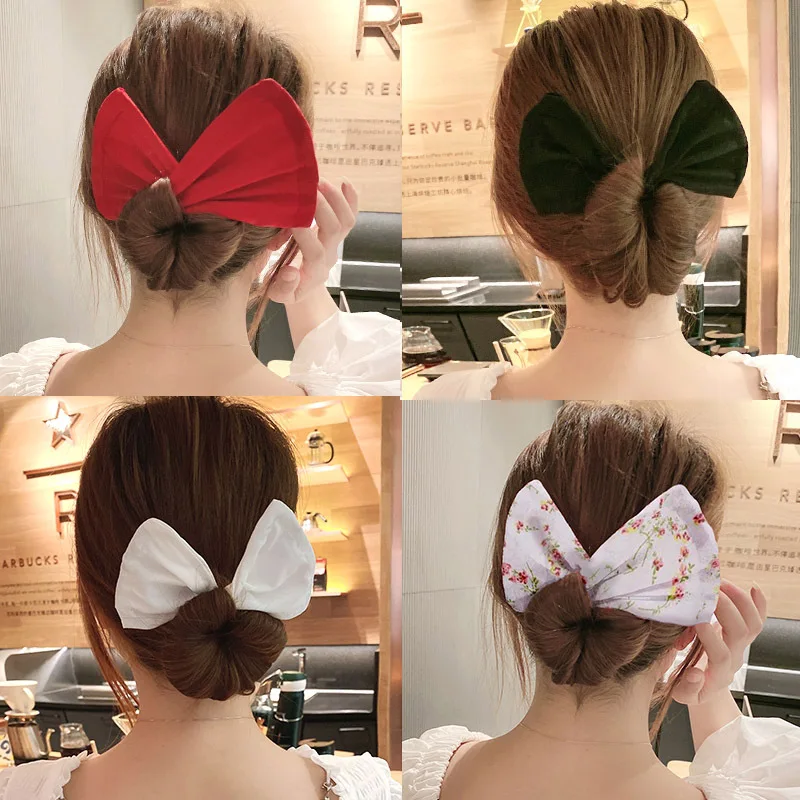 

New Magic Hair Buns Donut Hair Maker Clip Hair Curler Fashion Women Girls DIY Hairstyle Headbands Tools Accessory Bow curler