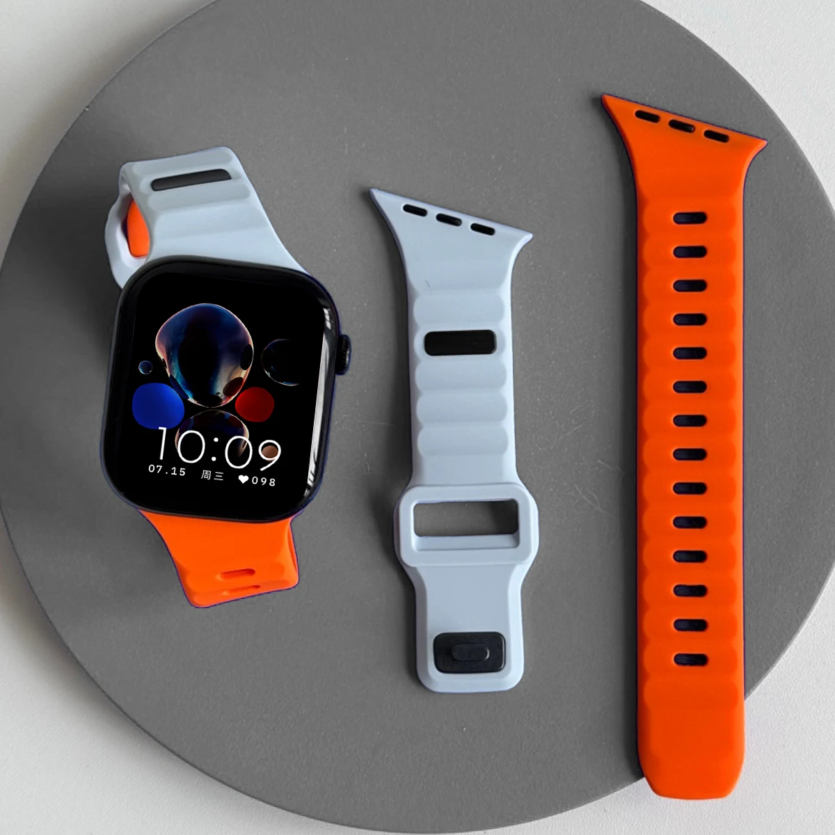 Two-Tone Silicone Sport Band - Adjustable Strap