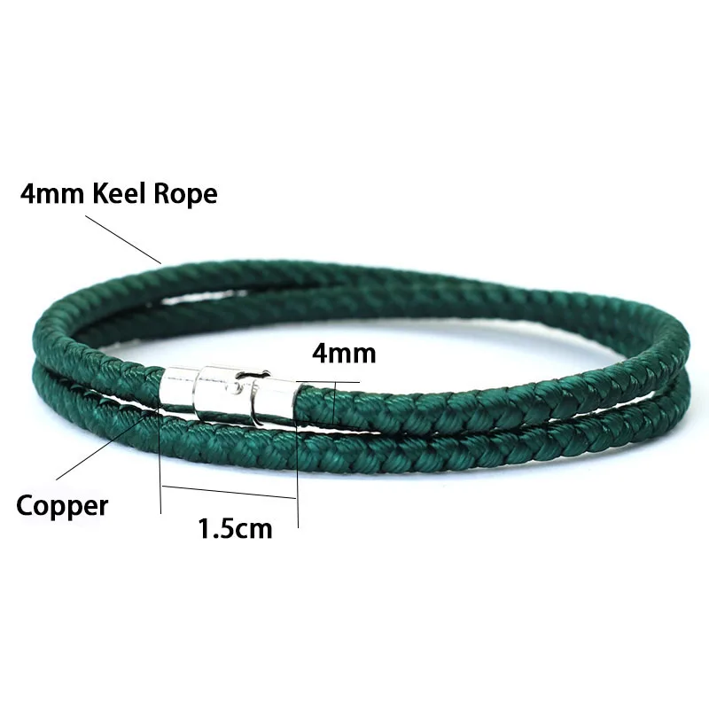 Magnetic Rope Bracelet for Men and Women with Double Safety Buckle