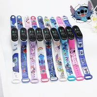 Disney Stitch Wrist Watch Lilo and Stitch Angel Cartoon Printed LED Waterproof Electronic Watch Accessories Student Kids Gift 2