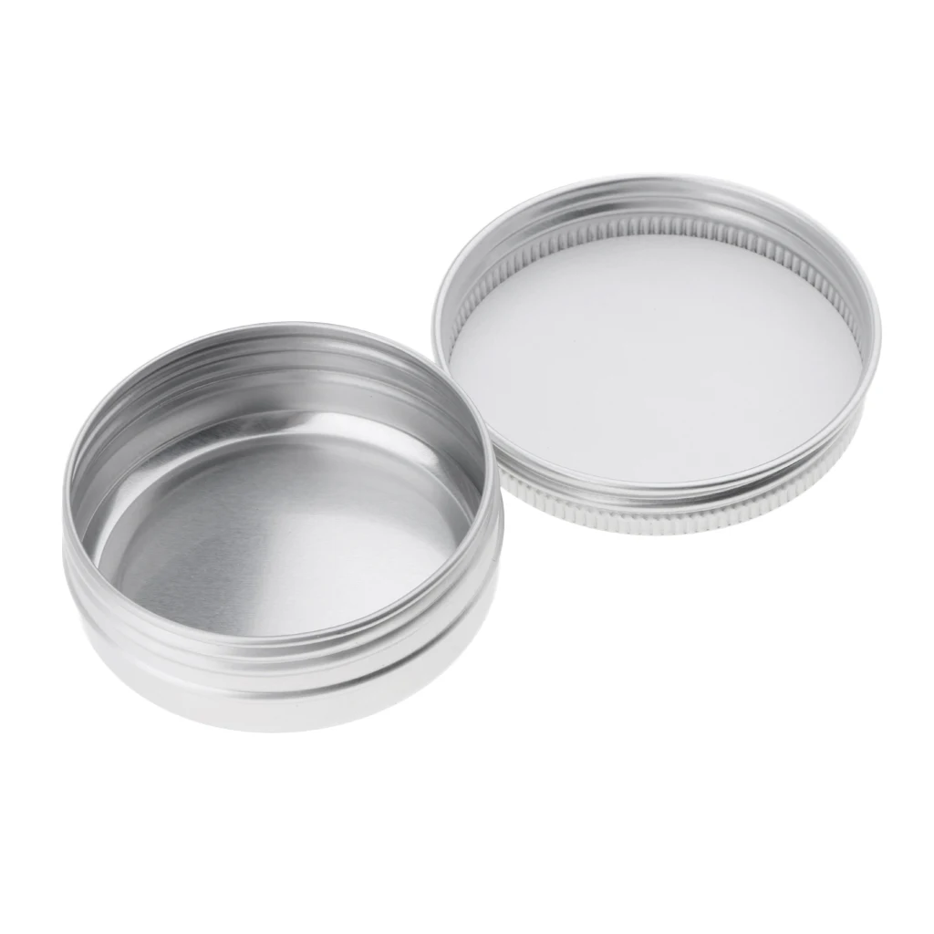 1.4oz 10 Pack Aluminum Tin Cans, Metal Tin Jar Empty Round Lid Cosmetic Tight Sealed Twist Screwtop Cover