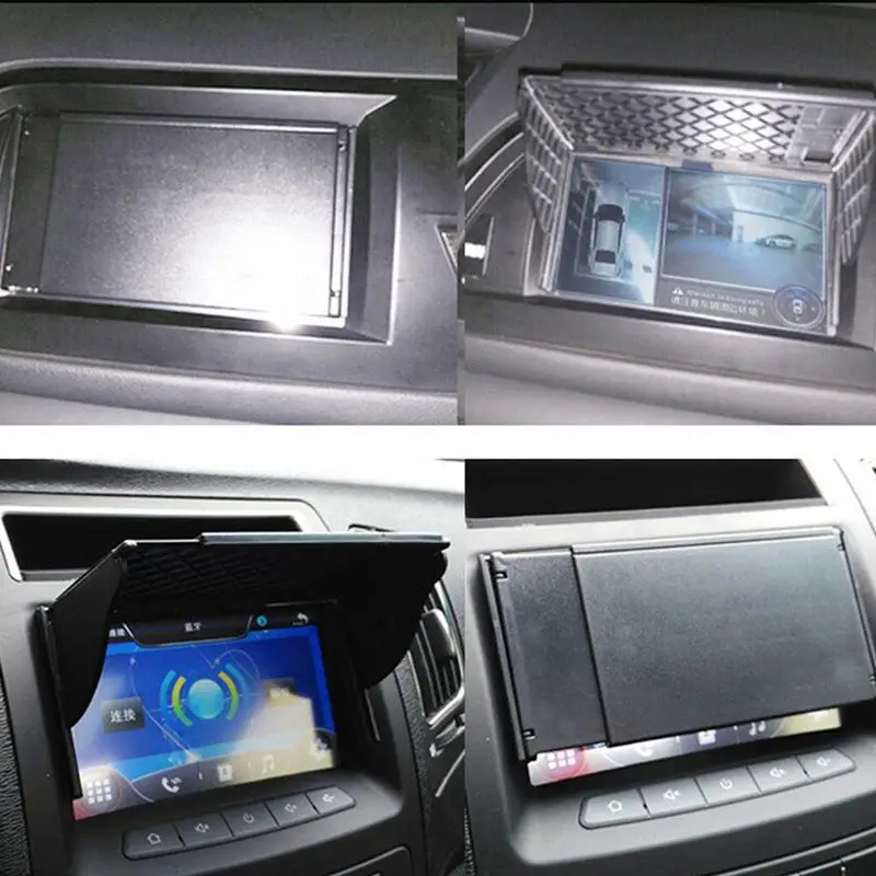 GPS 네비게이터 태양 쉐이드 바이저, 범용 태양 모자 라이트 커버, ABS 눈부심 방지 쉴드 스크린, 태양 쉐이드 네비게이터 액세서리, 255mm