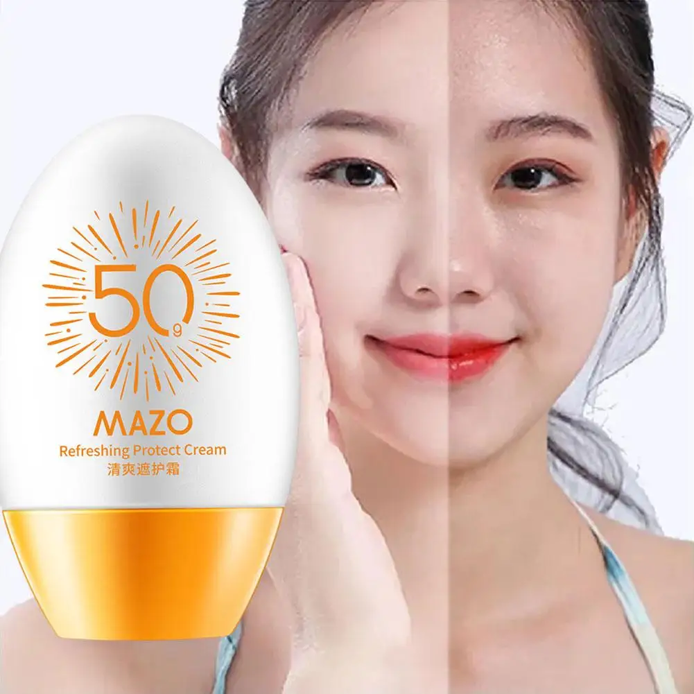 

Spf50+ Moisturizing Sunscreen Skin Protection Refreshing Cream UV Sunscreen Makeup Facial Sunscreen Resistance L8S3