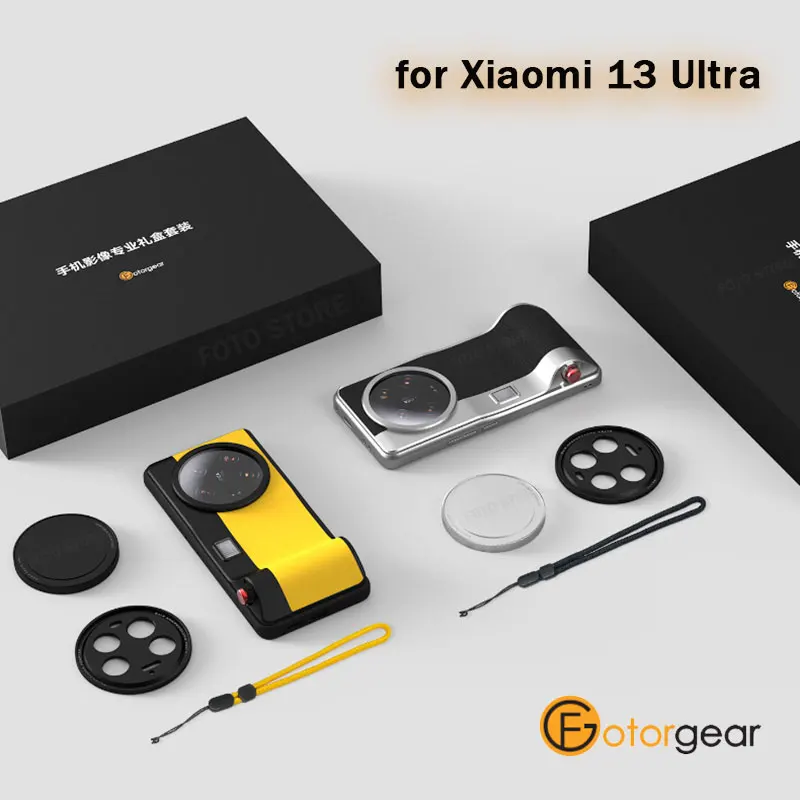 

Профессиональный Чехол Fotorgear для телефона с Bluetooth-затвором, комплект для фотосъемки для Xiaomi 13, ультрафильтр, аксессуары