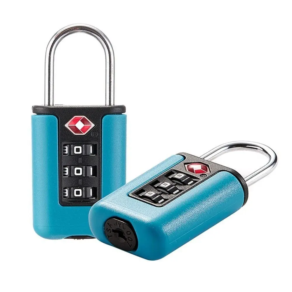 Travel Padlock Contrast Color Design Padlock TSA Customs Code Lock Travel Luggage Password Changeable Lock