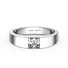 Test Positive Pure White Gold 14K Ring 0.5CT Princess Moissanite Diamond Women Engagement Ring Lucky Invitation Jewelry For Girl 1