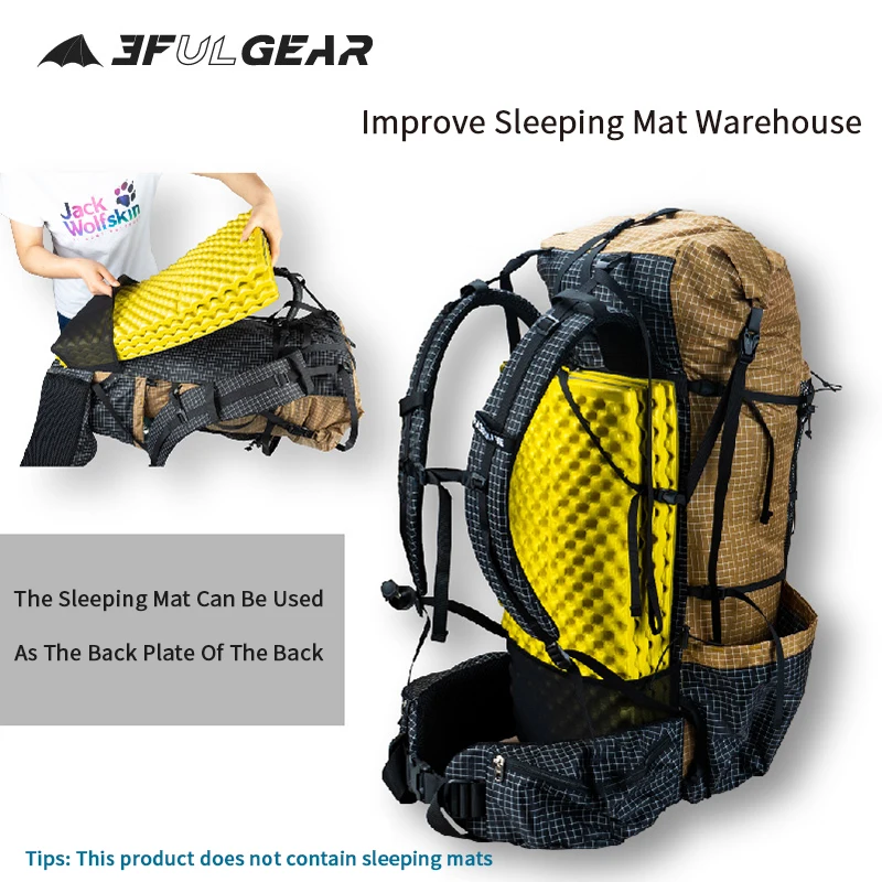3F UL GEAR QIDIAN PRO 백팩, 초경량 880g, 야외 스포츠 가방, 내마모성 캠핑 가방, 방수 여행, 46 + 10L