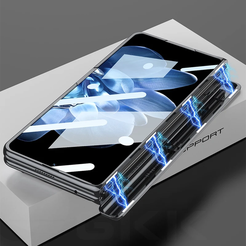 Magnetic Hinge Bracket Plating Case for Xiaomi Mix Fold 4 Outer Screen Glass Pro