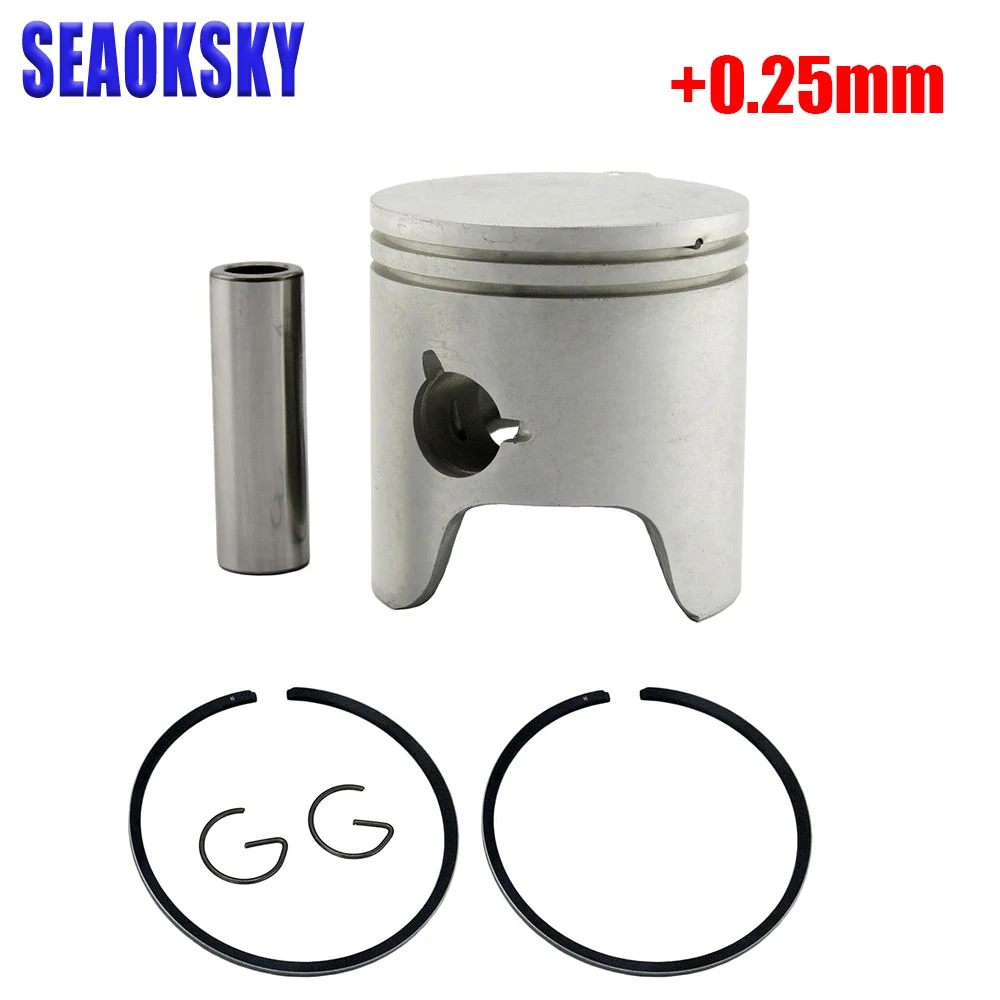 

6H4-11635-01-00 Piston set (0.25Mm O/s) for Yamaha outboard 2 stroke 25HP 40HP 50HP 6H4-11635 6H4-11635-01 boat engine parts