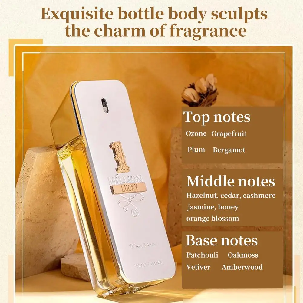 100ML Arabic Golden Perfume High-end Business Seductive Notes Best Holiday Gifts Long Lasting Fragrance Seductive Scent