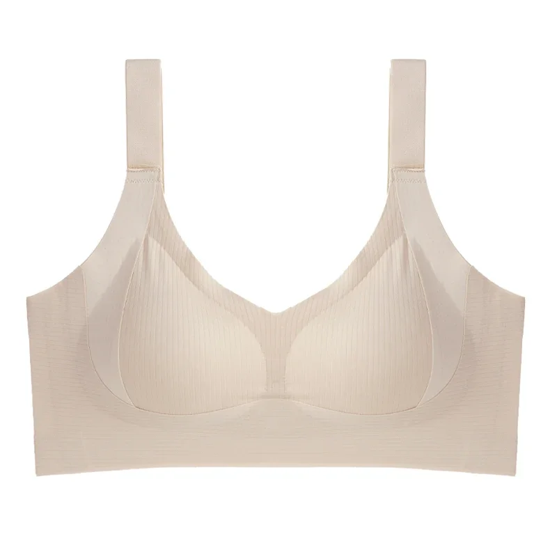 Women's Full Cup Seamless Bras Wide Straps Adjustable Underwear Women Big Breasts Bra Female No-wire Trace-Free Underwear