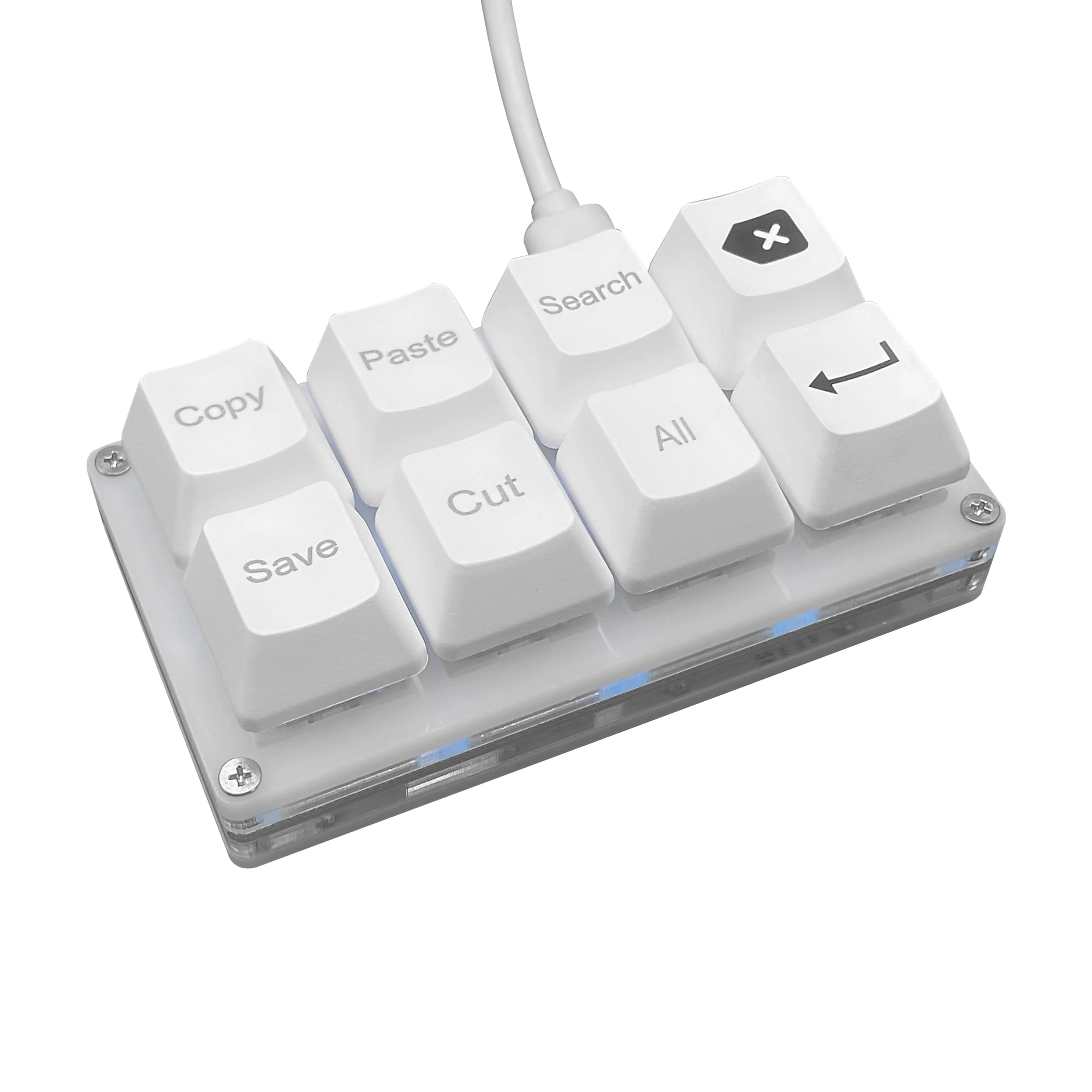 8 Keys Small Keypad Work Shortcut Key Keycaps Keyboard One-Handed Mechanical Gaming Keypad Programmable USB Customized Keyboard - 4