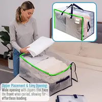10 Pack Moving and Storage Bags, Heavy Duty, Alternative to Moving Boxes, Large Packing Totes Supplies for College Dorm Room wit 2