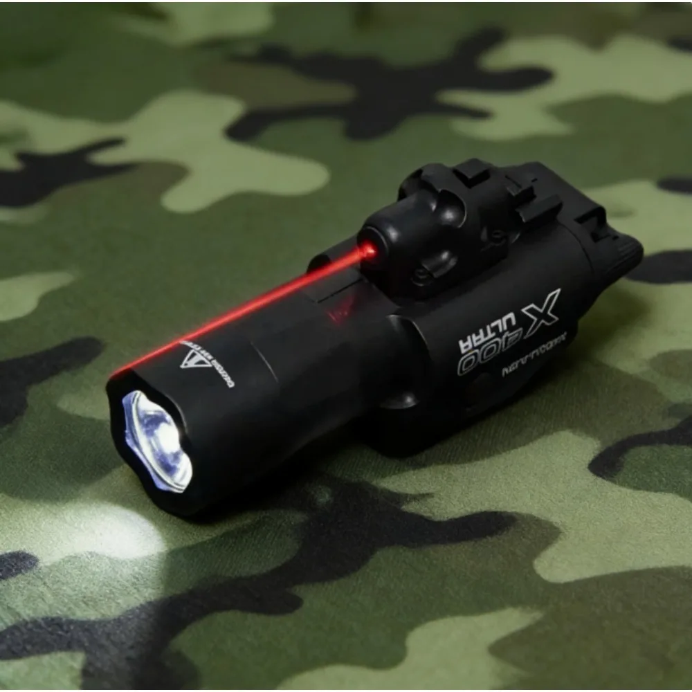Neuer Stil X400 und X300 LED Scout-Licht für Pistolen, passend für 20mm Schiene, Airsoft-Hänge-Taschenlampe mit Laserlicht für die Jagd – Detail 2