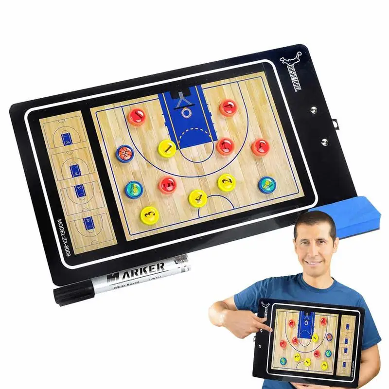 

Basketball Board For Coaches Sports Folding Magnetic Coaching Board With Pen Portable Dry Erase Coaching Board With Eraser