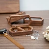 New Ring Box Jewelry Storage Engagement Wedding Ceremony Ring Customize Proposal Ring Rustic Wedding Gift for Girl Walnut Wood 4