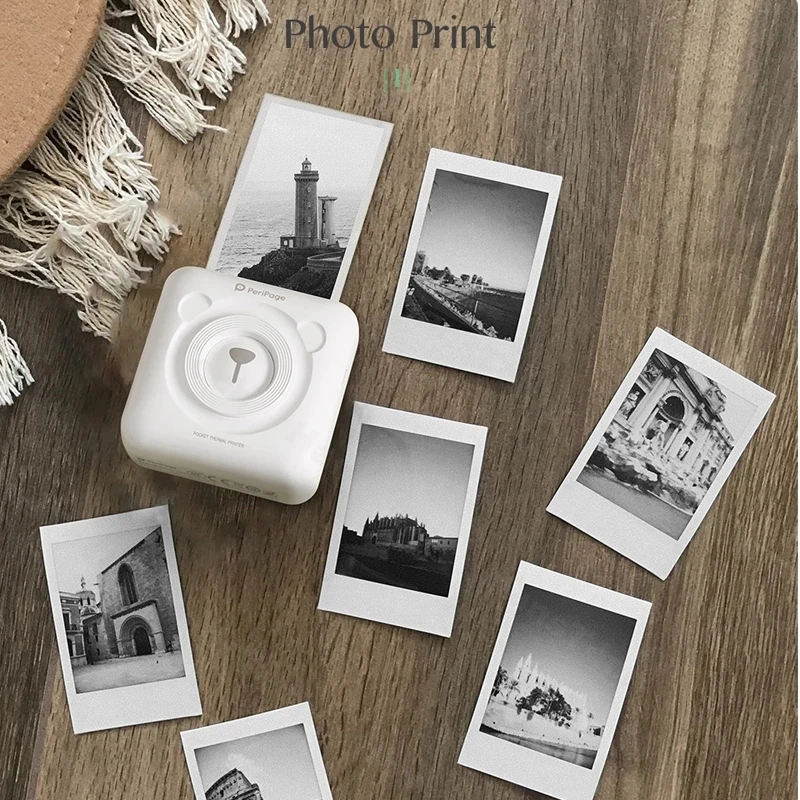 Peripage Mini Printer Paper Sticker, Self-Adhesive Thermal Colorless Sticky Paper for 57mm Printer Waterproof Oilproof BPA Free