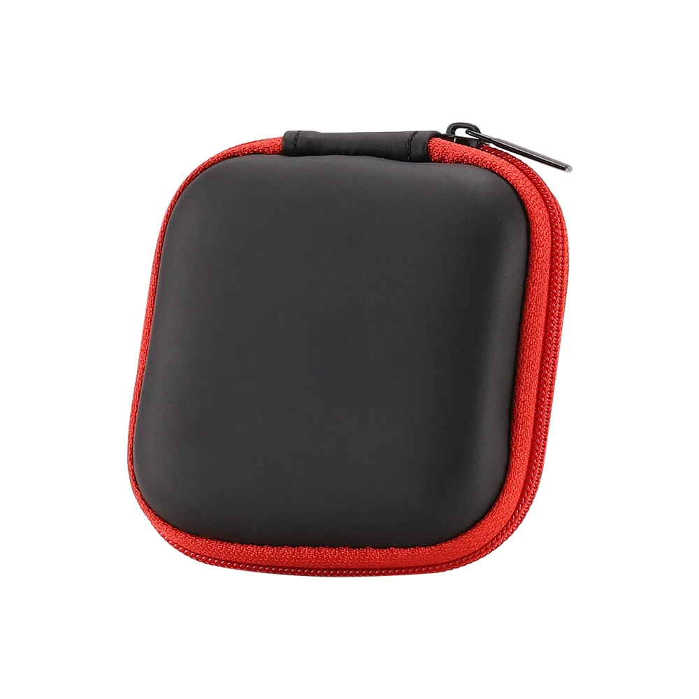 Mini Square EVA Carrying Case for Headphones - Cable Management Box for Bluetooth Earphones, Wired Headset, Earbuds