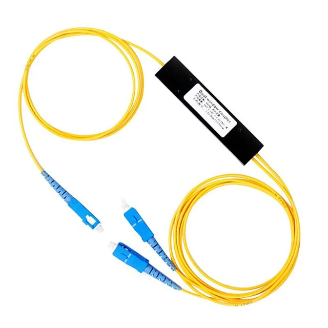 Splitter Ottico SC/APC 1x2 PLC - Monomodale, Per Reti FTTH, Fibra Ottica