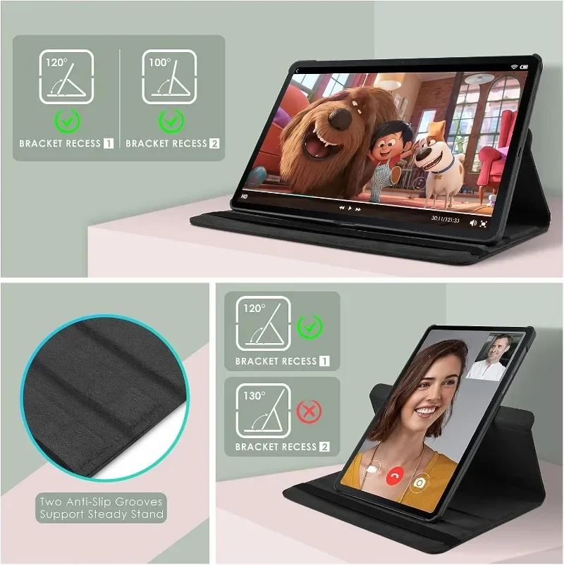 Estojo Rotativo para Samsung Galaxy Tab Capa do Tablet s9 Ultra 14.6 s8 Plus 12.4 s7 fe 11 Sm-x900 X916 X800 X810 T730 T970 360 360 - Imagem 3