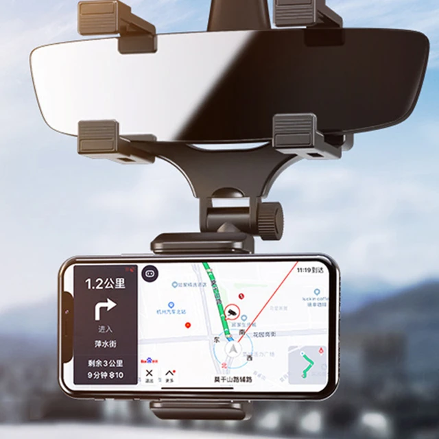 Universal Auto Rückspiegel Montieren Stand Auto Telefon Halter Halterung  Steht Einstellbar 360 ° Rotation für Smart Handy GPS - AliExpress