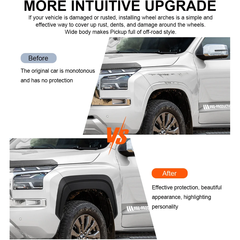 미쓰비시 트라이톤 L200 MV 2024-2026용 OEM 스타일 펜더 플레어 휠 아치, 확장형 머드가드, 오프로드 더블캡 자동차 액세서리