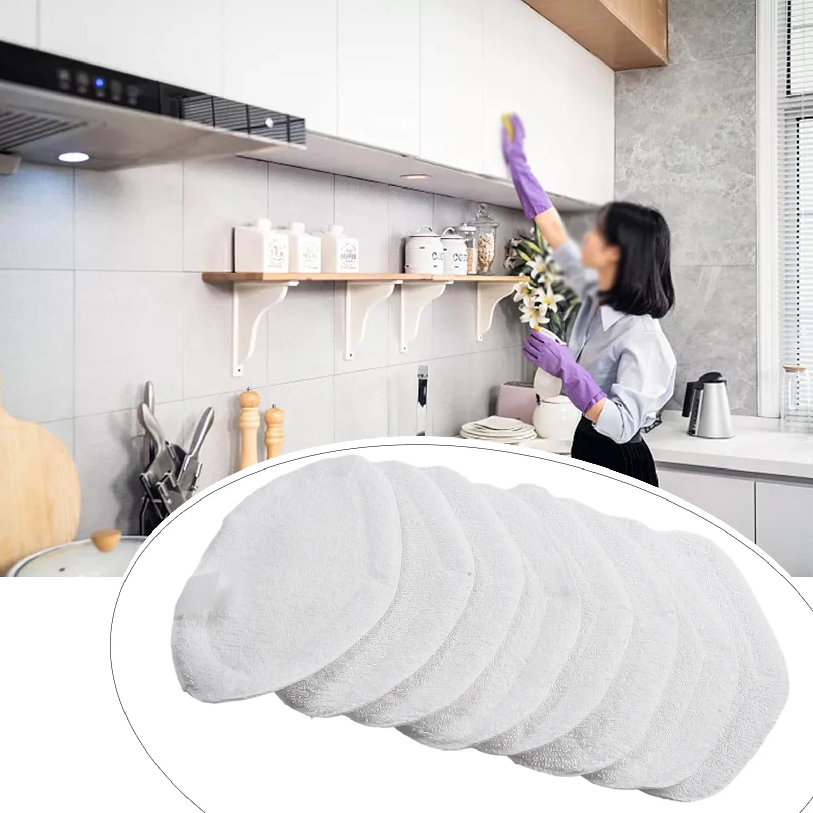 

8 Pcs Mop Cloths For Vaporetto SV440 PAEU0332 Vacuum Cleaner Microfibre Mop Pads Replacement Parts