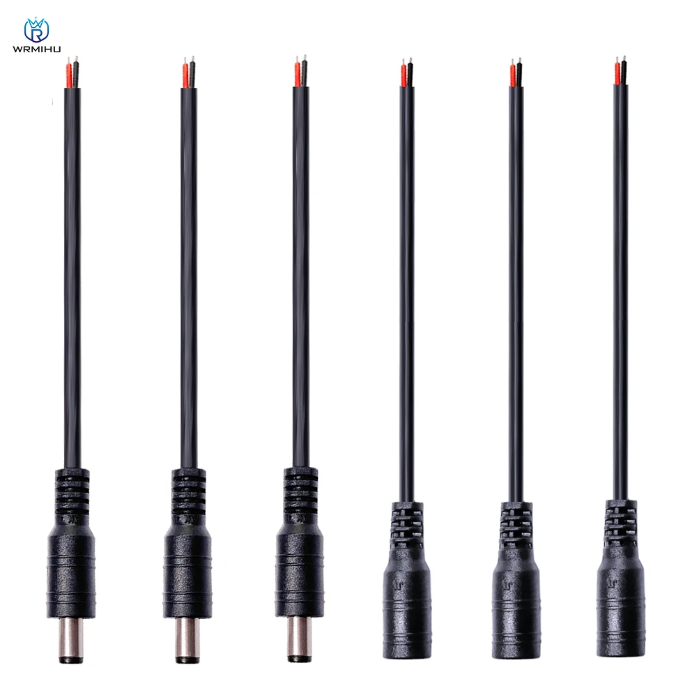 Description Picture 2 of item5PCS DC Male Female Connector Cable 5.5mm*2.1mm Power Plug Wire 2PIN Pigtail Connect Cord For LED Strip Light CCTV Camera Router