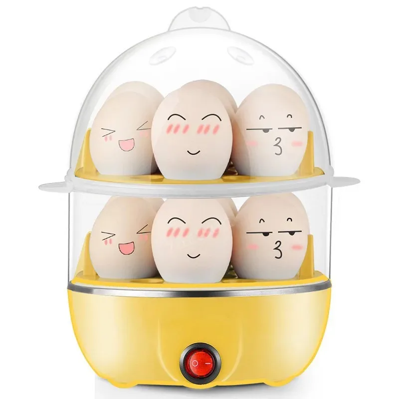 Electric Egg Cooker Double Multifunction Layers Egg Boiler Corn Milk Rapid Breakfast Cooking Egg Steamer Appliances Kitchen 3