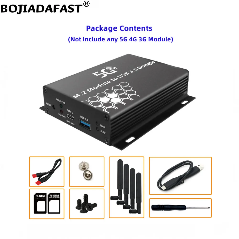 Conector Usb 3.0 Adaptador sem Fio Ngff m2 Slot para Cartão Sim Antenas Proteção Case para 5g 4g Lte Gsm Modem Module - Imagem 5