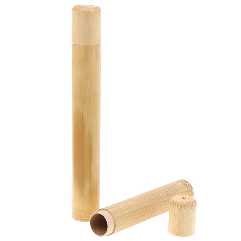 Toothbrush Wooden Case Tooth Brush Soft-bristle Bamboo Fibre Holder Handle Tube