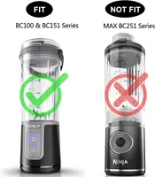 Tasse de mélangeur pour Ninja Blast série BC151BK /BC100, mélangeur Portable pour shakes et smoothies, couvercle étanche sans BPA et bec Sip 3