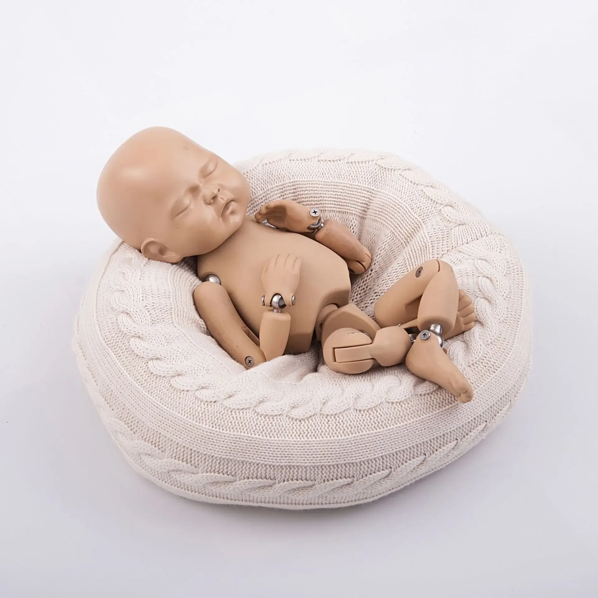 Newborn Photography Props Sofa Wraps Mat Cushion Crochet Bean Bag Baby Photo Shoot Basket Filling Posing Assist Accessories