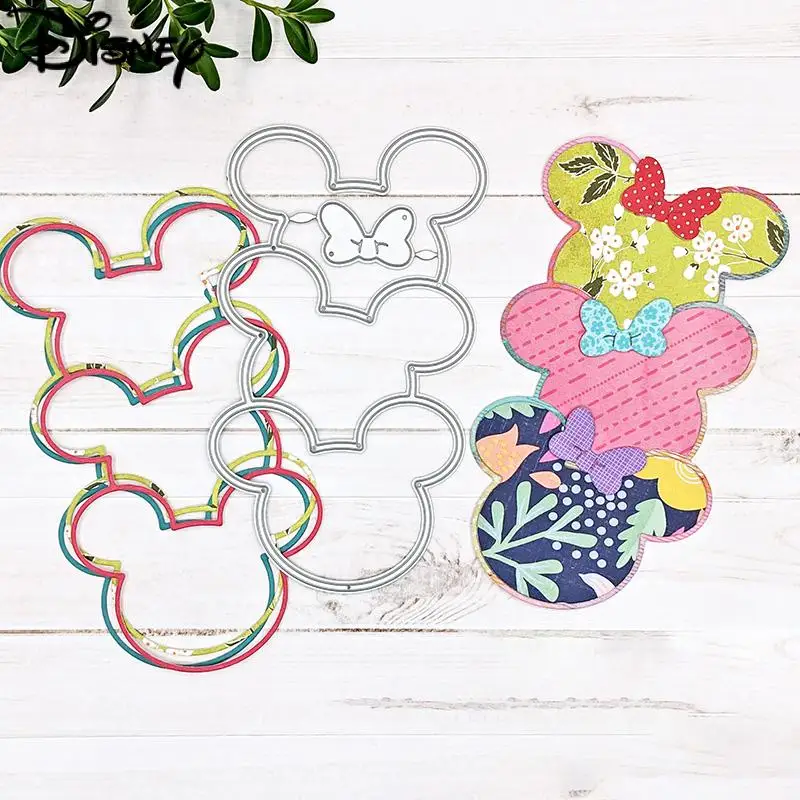 Stacked Mouse Outline Metal Cutting Dies Disney Mickey Mouse Ears Die