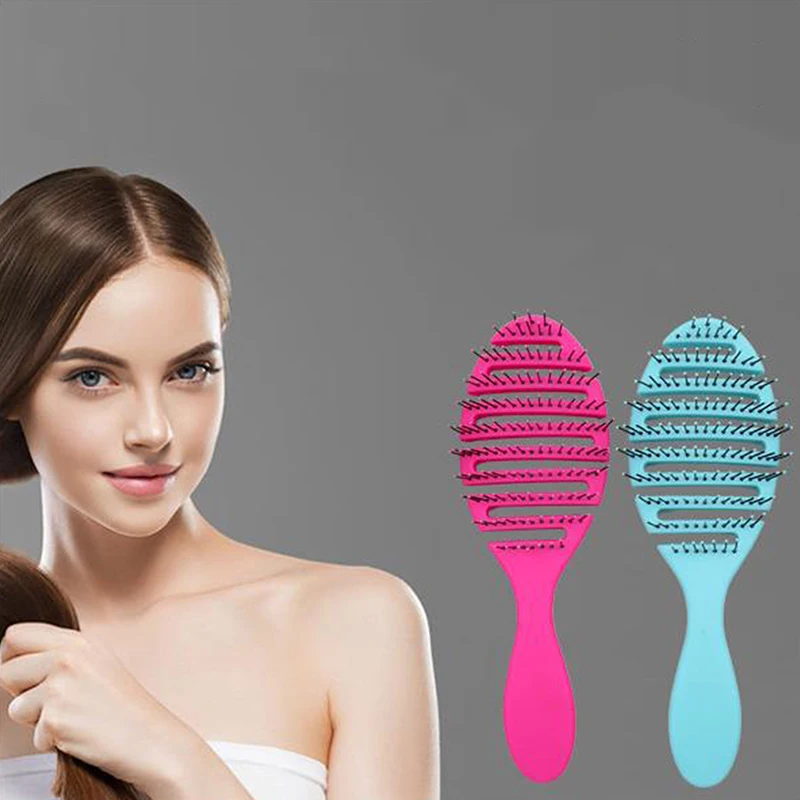 Relaxing Elastic Massage Comb Portable Hair Brush Massage Brush Brushes Head Combs Scalp Hollow Massage Brush Anti-Static