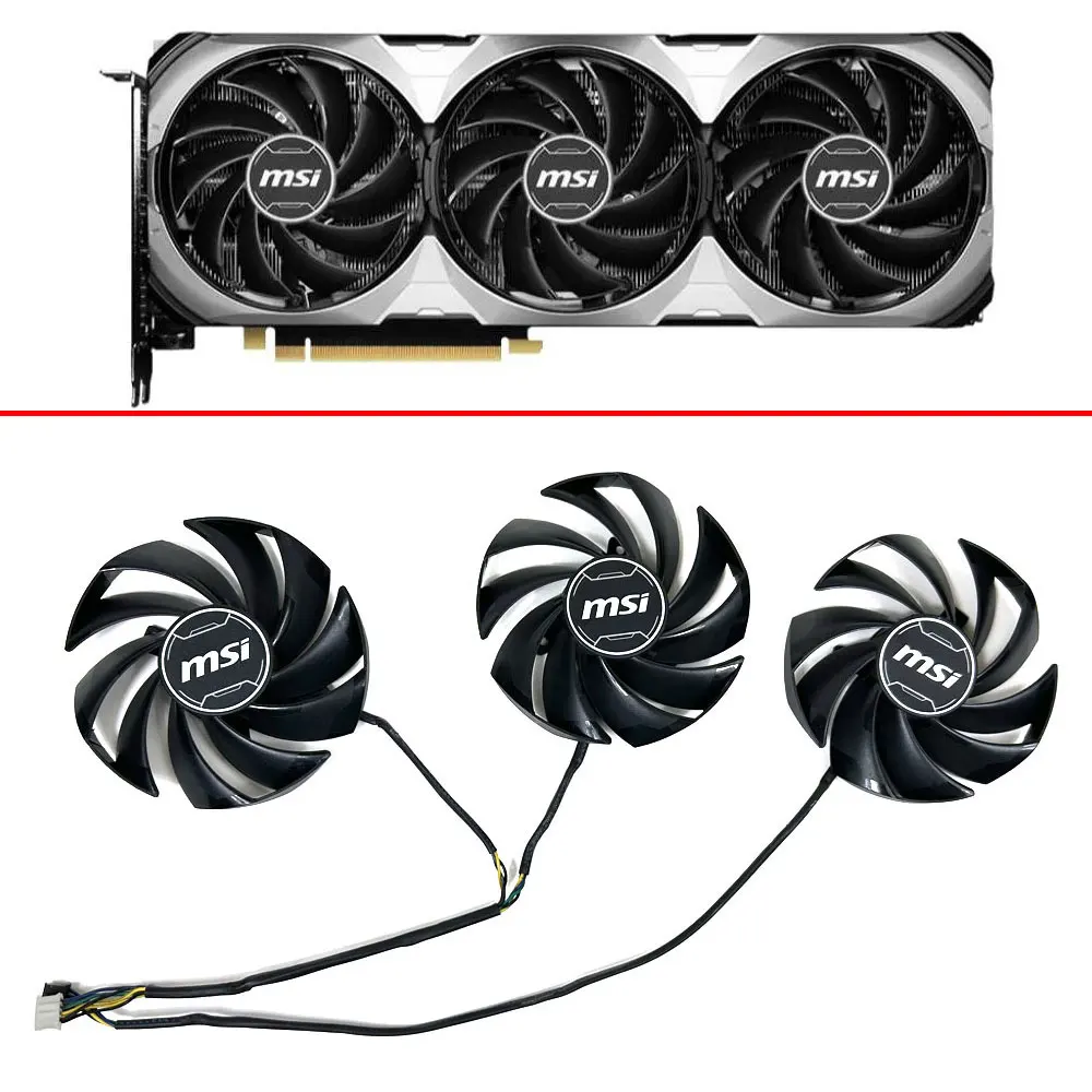 Ventola Di Raffreddamento 85Mm 4Pin Pld09210S12Hh Rtx4060 4060Ti 4070 4070Ti Ventus 3X Gpu Ventola Per Msi Geforce Rtx4060 Ti Rtx4070 Ventus 3X