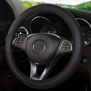 Car steering wheel cover has no inner ring Steering Wheel Cover Anti Slip Breathable  Cover Universal Microfiber Leather