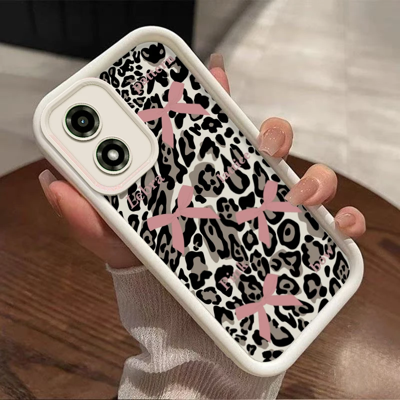 Leopard Print Bow Sky Eye Phone Case - Stylish Protective Cover