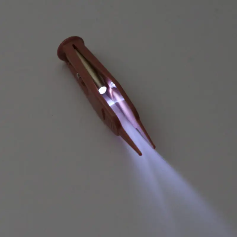 Eyebrow Tweezer Plastic Tweezers Nasal Tweezer Nose Cleaning Tweezers Cleaning Tweezers Clean Tweezer Baby Flashlight Dig Booger Clip Infants Clean Ear Nose Navel Visible Safety Tweezers Safe Forceps Cleaning