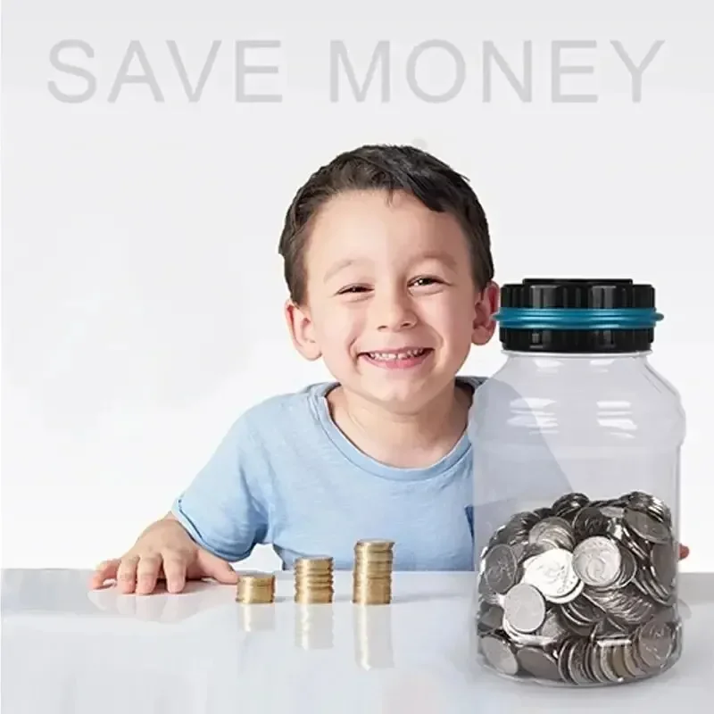 Electronic piggy bank 1PC electronic piggy bank counter coin digital LCD counting coin money saving box jar coins storage box USD EURO money gifts