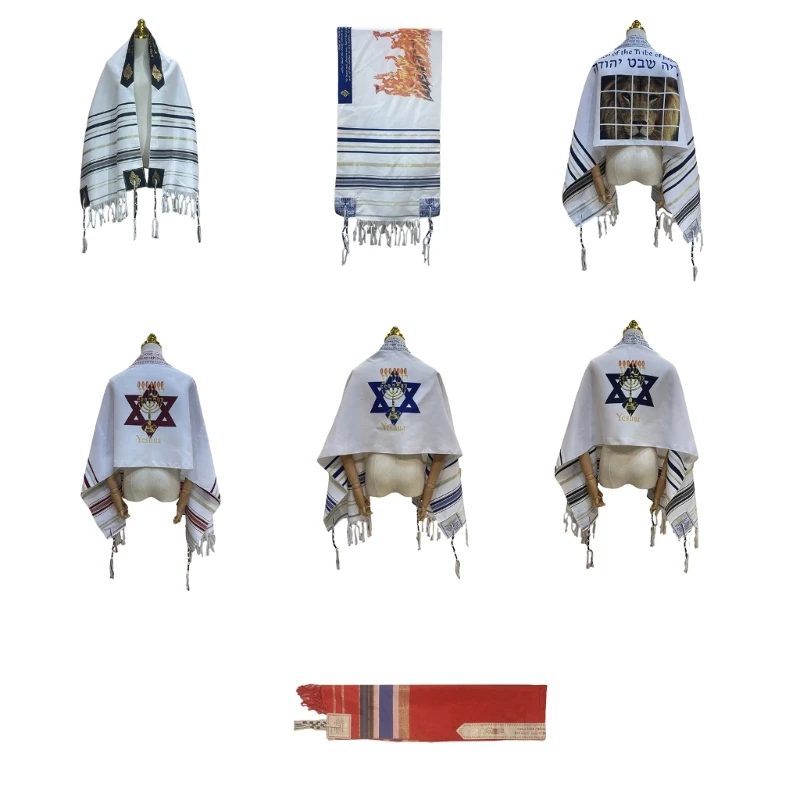 

Religious Observances Pray Scarf for Men Breathable Casual Turbans with Embroidery Pattern Traditional Gatherings Gift