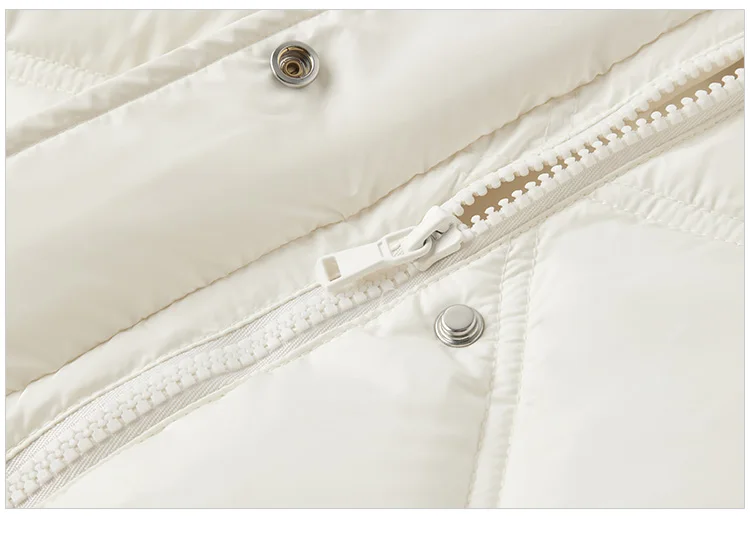 Cotton Clothing Women Loose Stand Collar Simple Casual Temperament Winter Gentle Waterproof Rhombus Versatile Thick Coat
