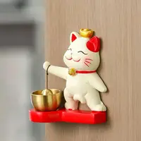 Shopkeepers Bell Door-Sucking Wind Chime Lucky Cat Doorbell Japanese Bell Lucky Cat Business Office Door Opening Ornaments Store 1