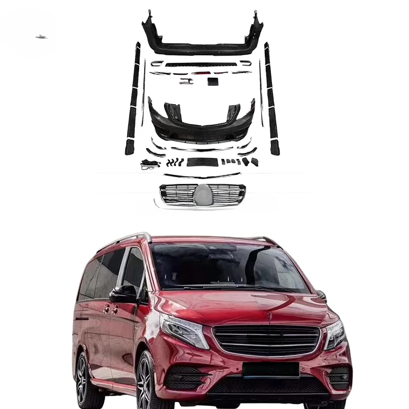 

Благоприятная фотография для Mercedes W447 V-class, модификация модели AMG, боди, передний бампер с боковой юбкой автомобильного гриля