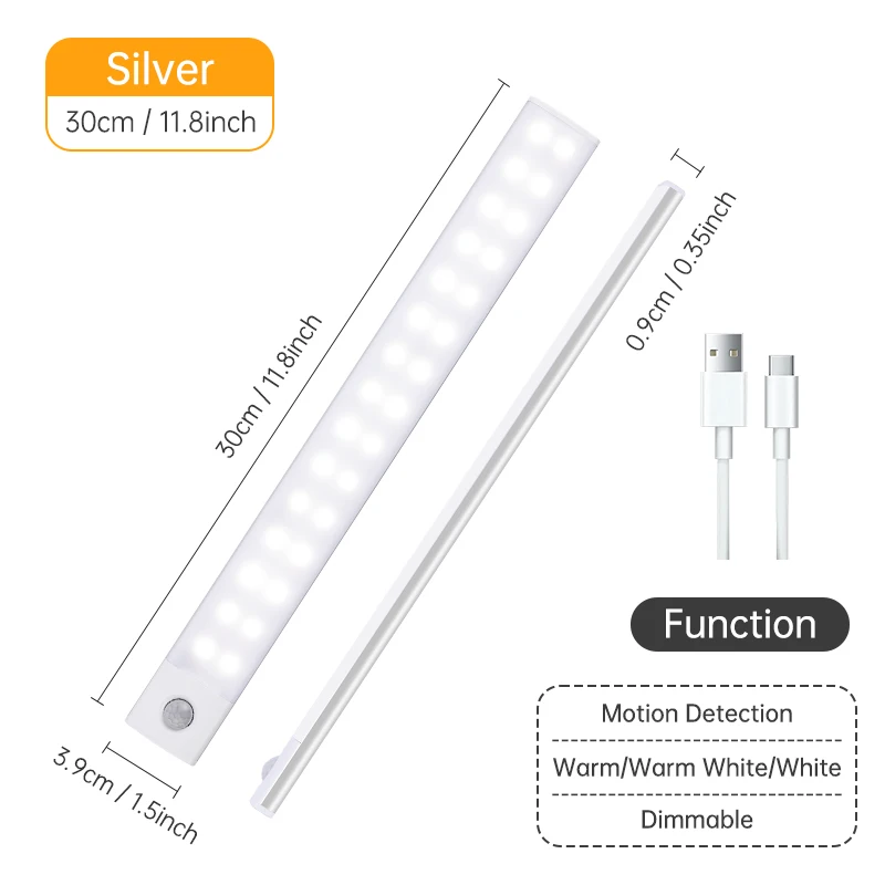 Motion Sensor Light Wireless LED Night Light USB Rechargeable Night thumbnail 7
